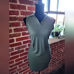 Green collared dress small